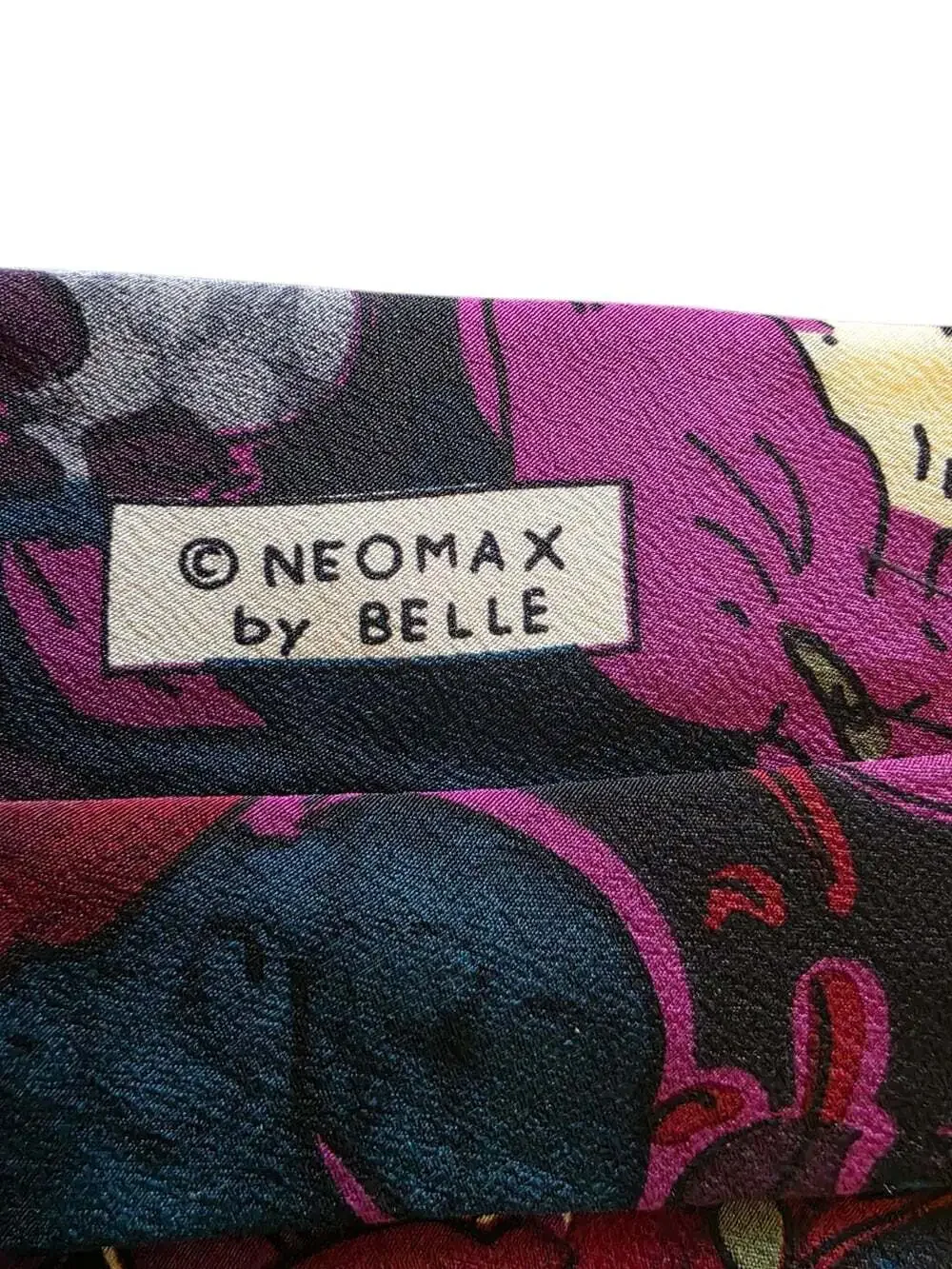 Peter Max NEOMAX Belle Silk Tie Abstract Floral Art Necktie Made USA
